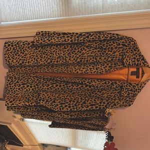 banana republic cheetah print coat